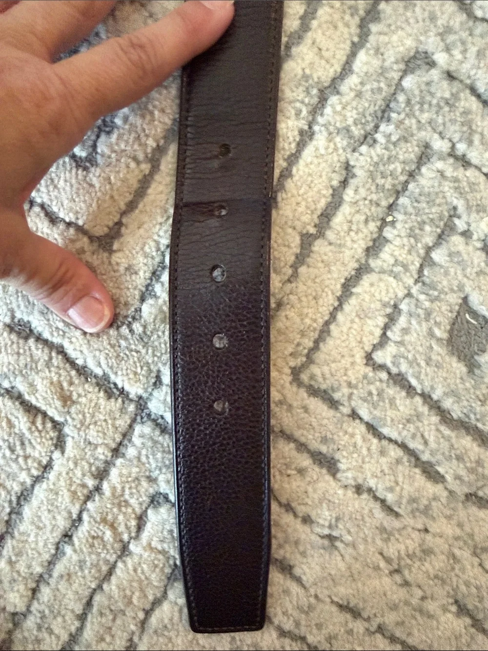 Coach Brown Leather Belt with Silver Buckle